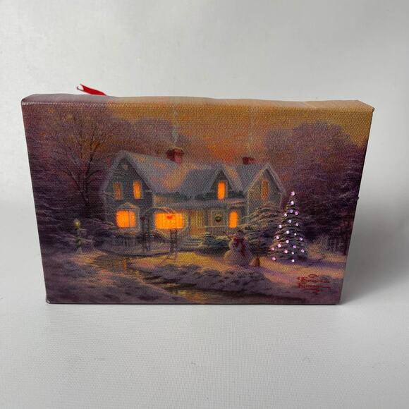 Thomas Kinkade Illuminart Ornament Blessing of Christmas 2002 - Picture 2 of 8